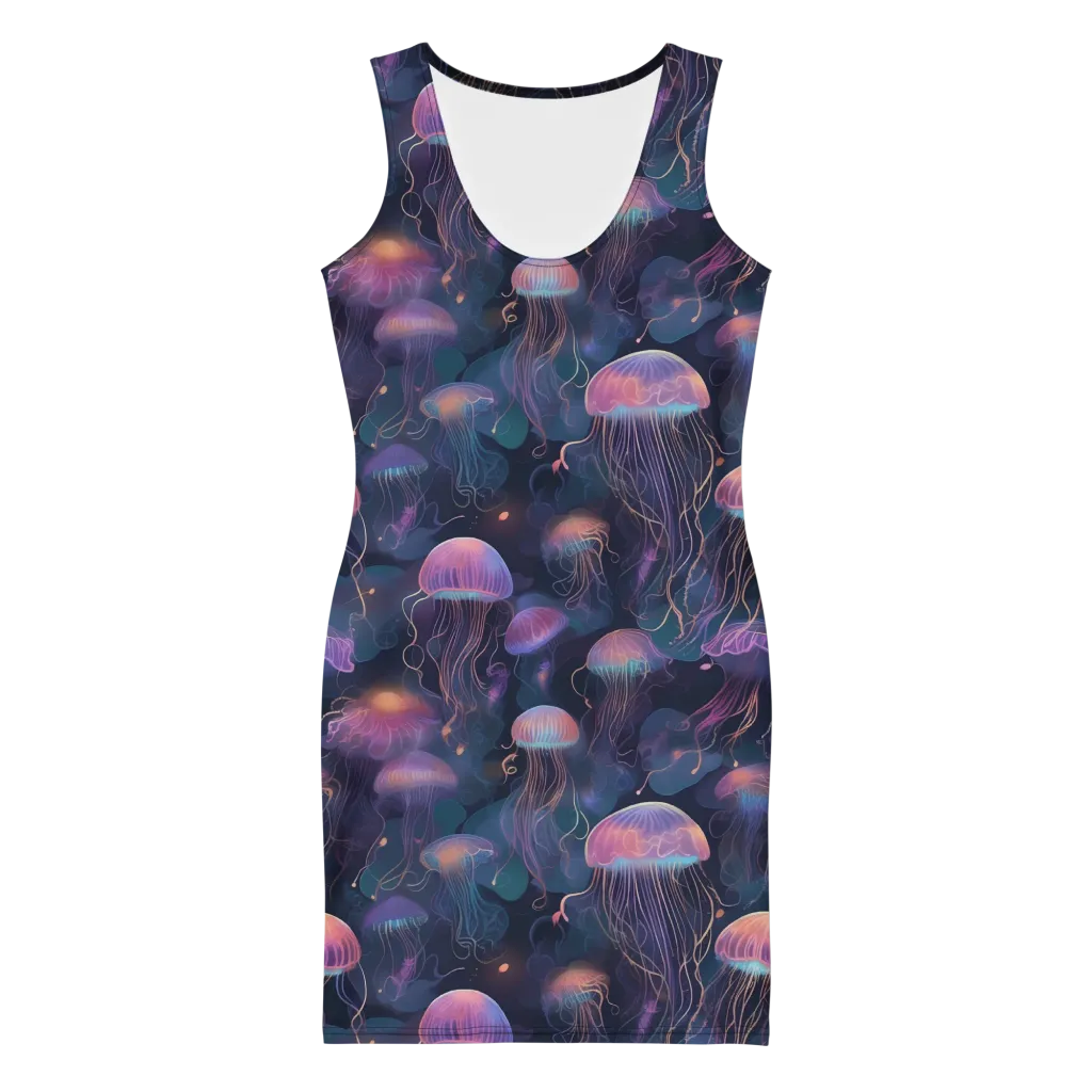 Neon Moon Jelly on Bodycon Dress — Front