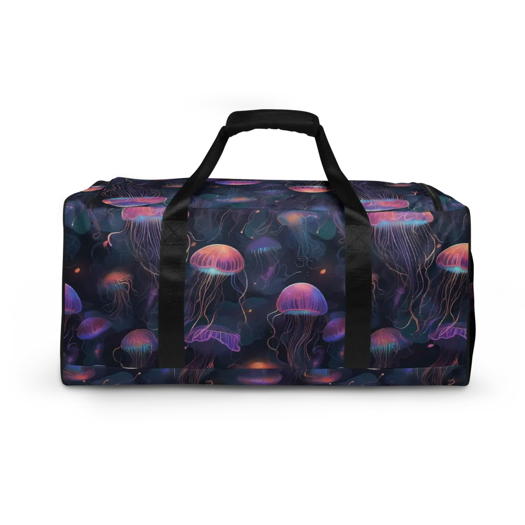 Neon Moon Jelly on Duffle Bag — Back