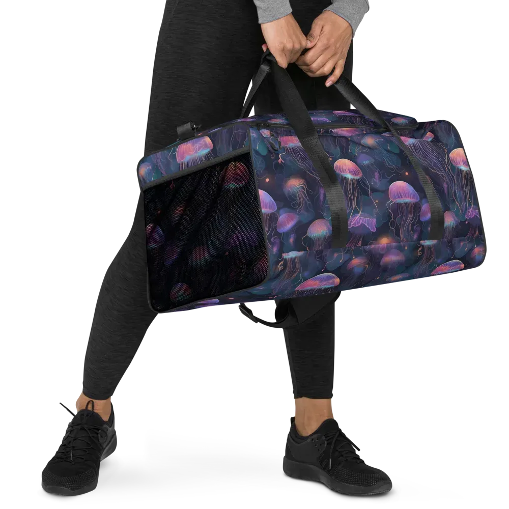 Neon Moon Jelly on Duffle Bag — Right Front