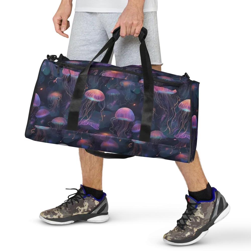 Neon Moon Jelly on Duffle Bag — Front