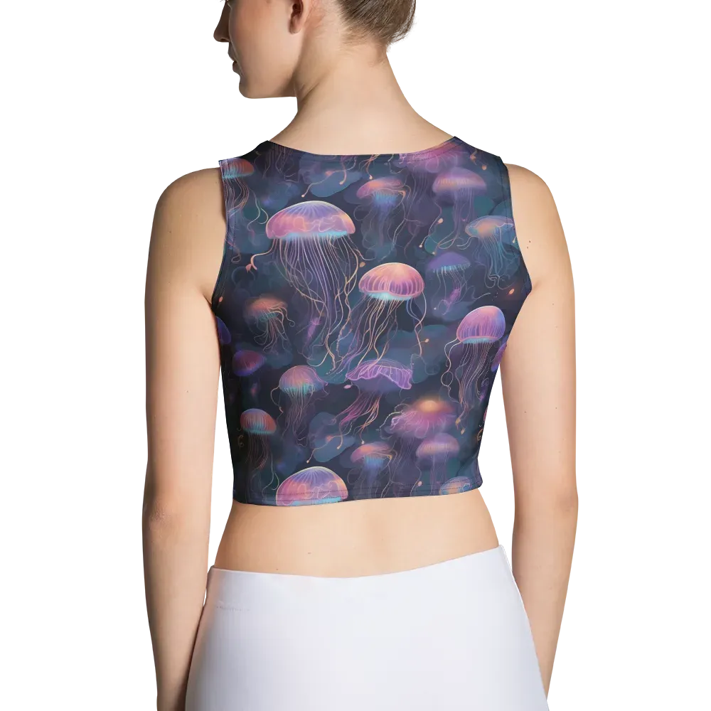 Neon Moon Jelly on Crop Top — Back