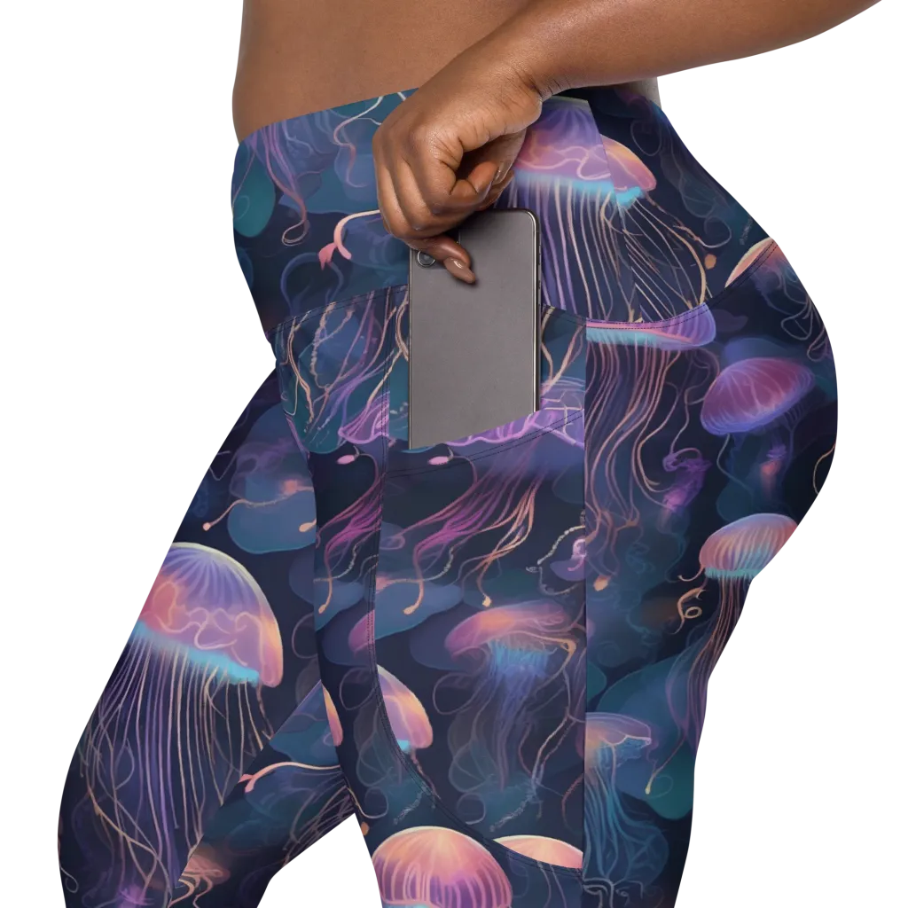 Neon Moon Jelly on Leggings with Pockets — Product details 2