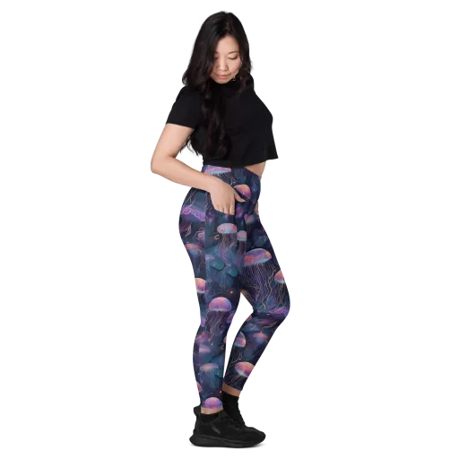 Neon Moon Jelly on a Leggings with Pockets