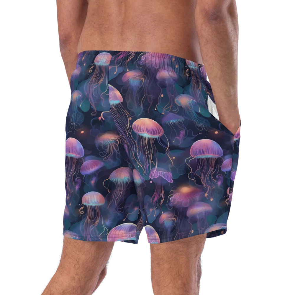 Neon Moon Jelly on Swim Trunks — Right Back