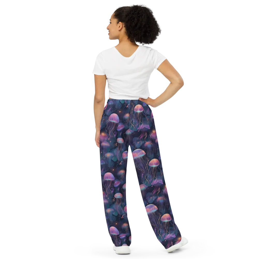 Neon Moon Jelly on Wide-Leg Pants — Back