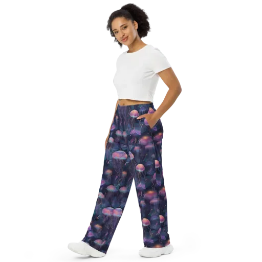 Neon Moon Jelly on a Wide-Leg Pants