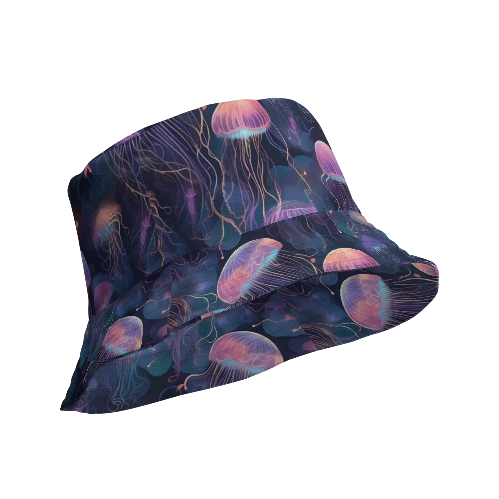 Neon Moon Jelly on Reversible Bucket Hat — Product details Outside