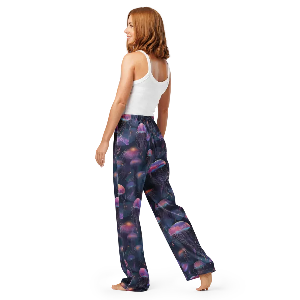 Neon Moon Jelly on Women's Pajama Pants — Back