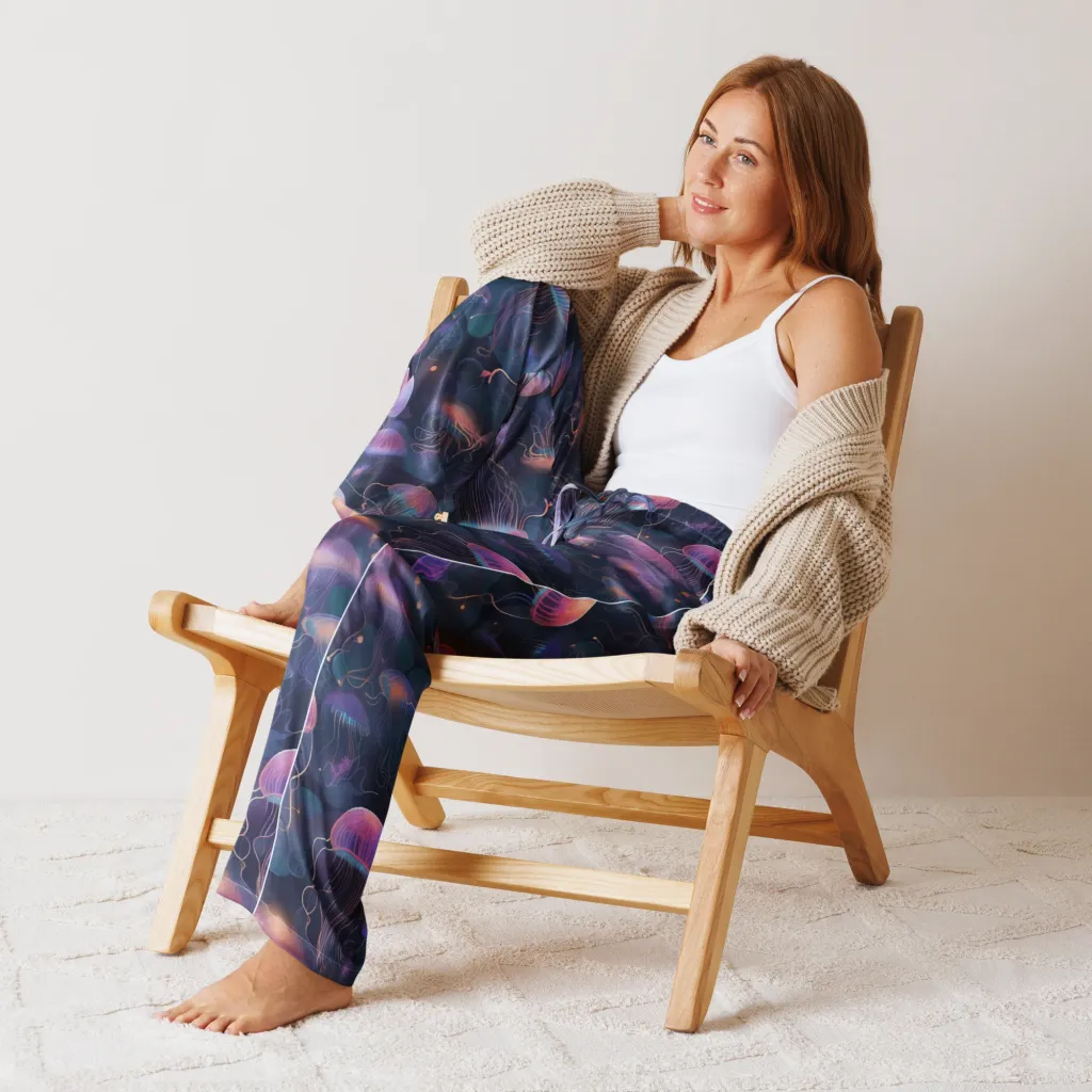 Neon Moon Jelly on Women's Pajama Pants — Front