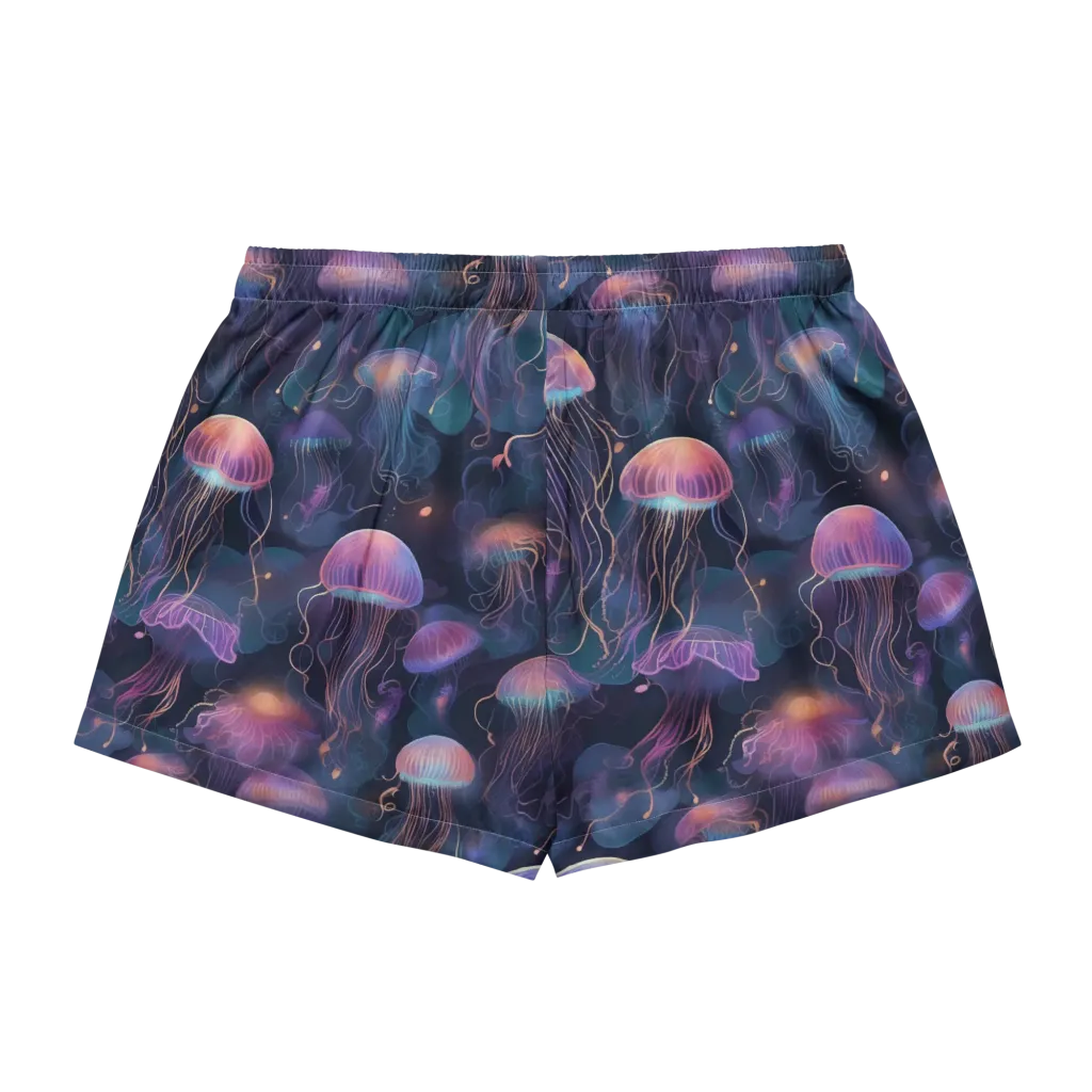 Neon Moon Jelly on Women's Pajama Shorts — Back
