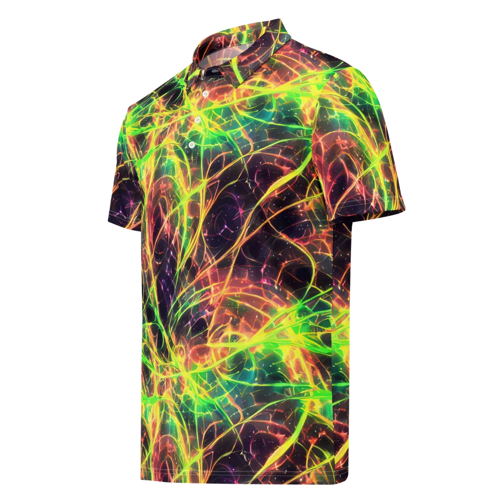 Inferno Veins on Men's Slim Fit Polo Shirt — Left Front