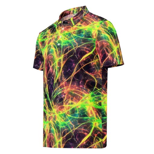 Inferno Veins on a Men's Slim Fit Polo Shirt