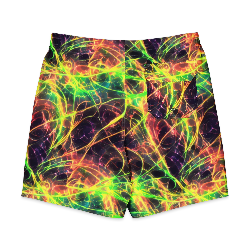 Inferno Veins on Men's Board Shorts — Back