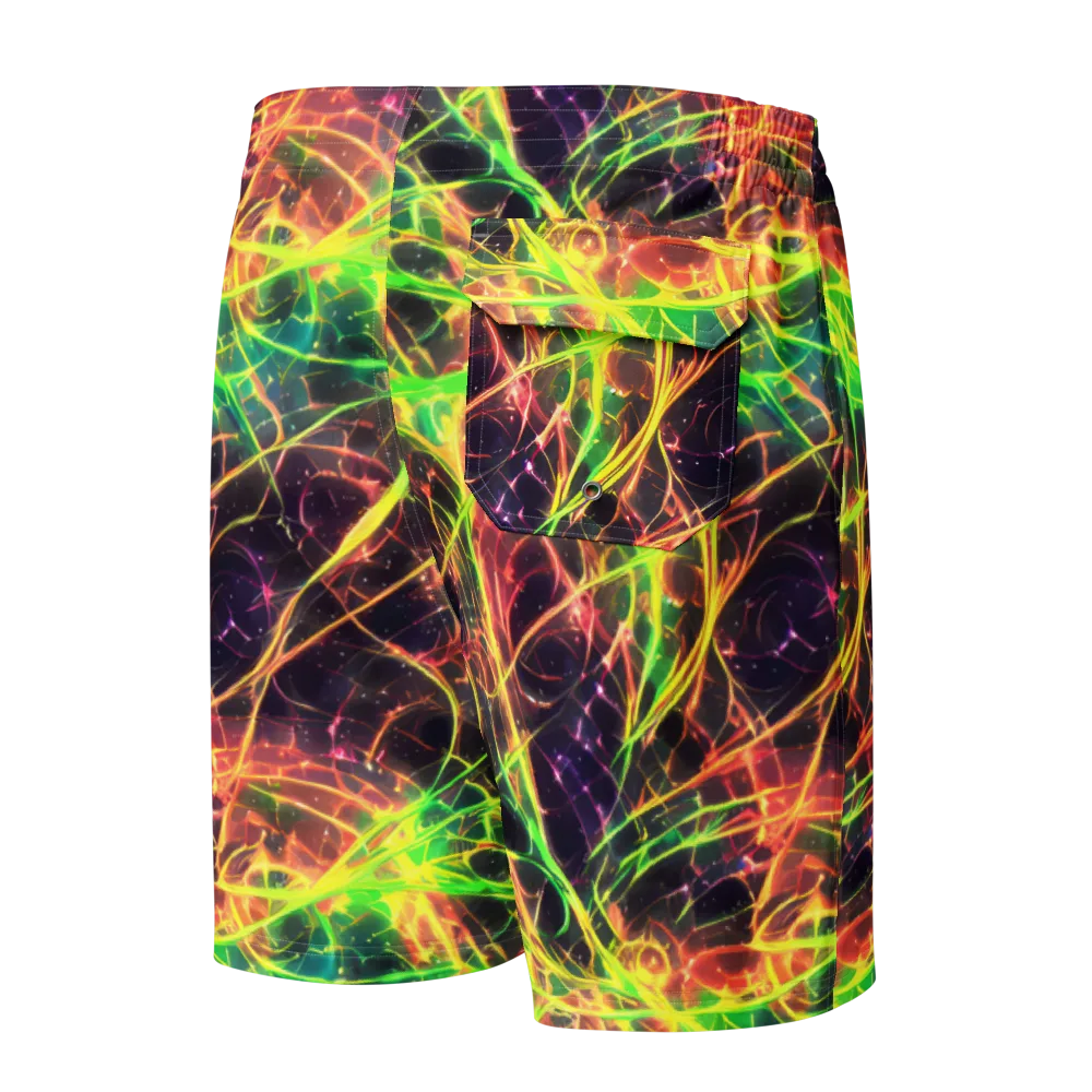 Inferno Veins on Men's Board Shorts — Back
