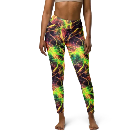 Inferno Veins on a Yoga Leggings