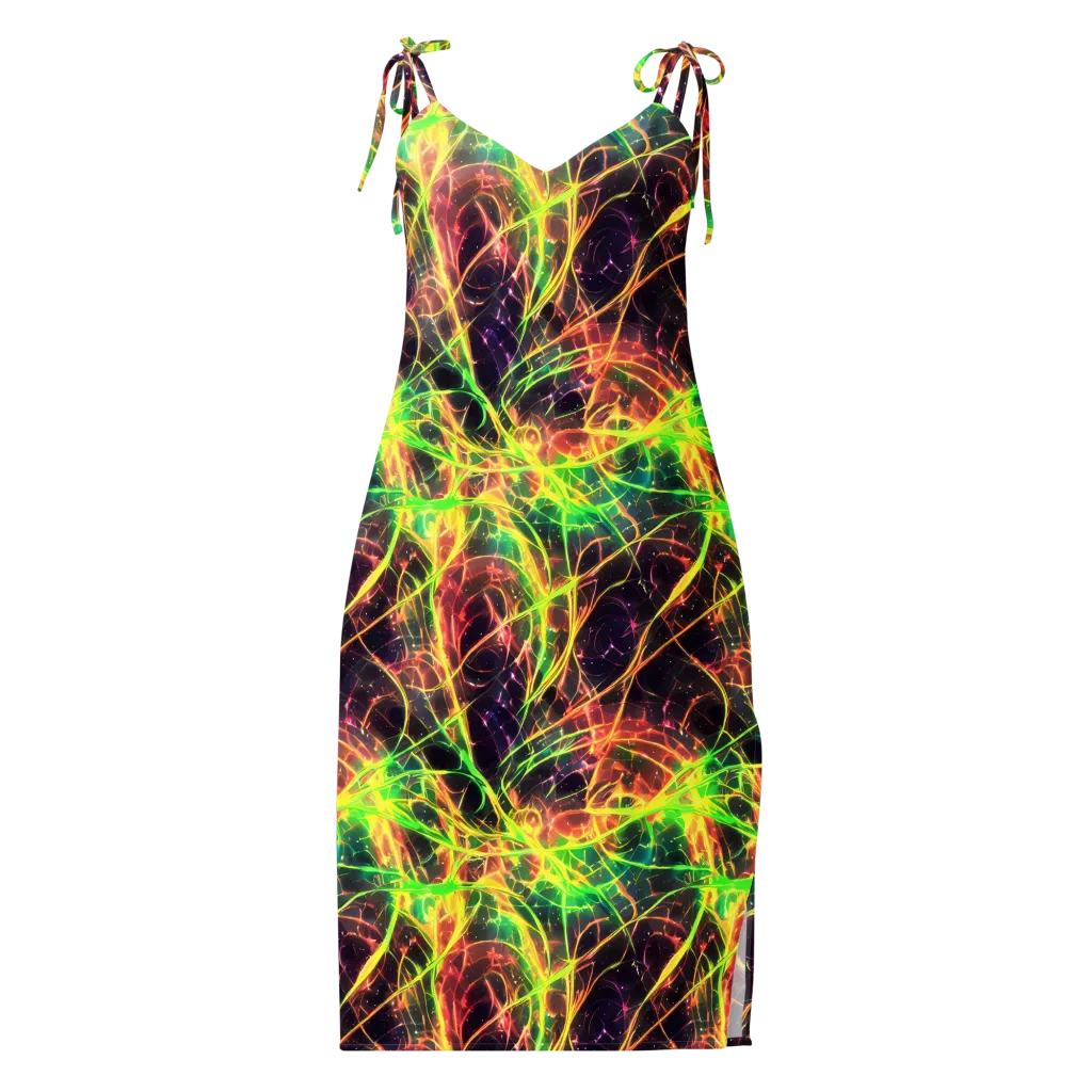 Inferno Veins on Slip Dress — Front