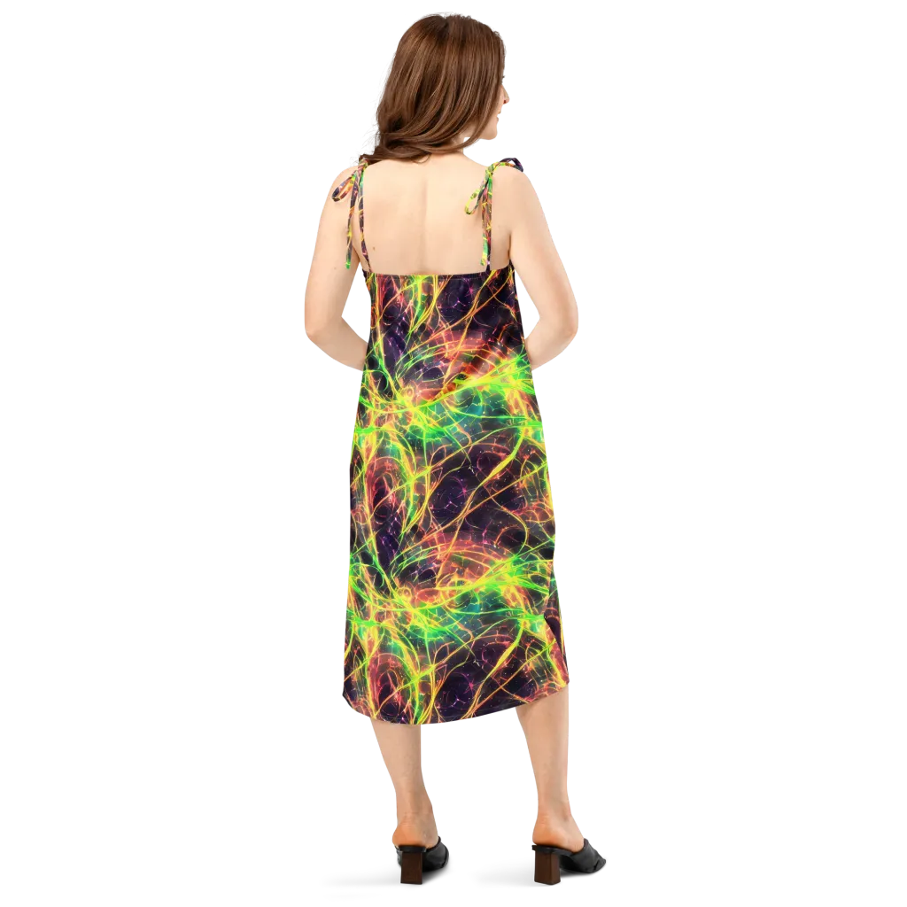 Inferno Veins on Slip Dress — Back