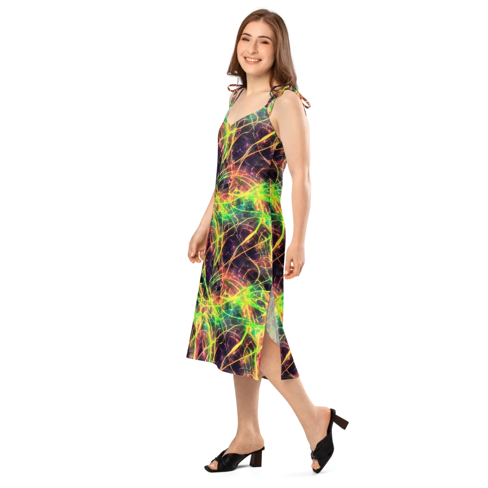 Inferno Veins on Slip Dress — Left Front