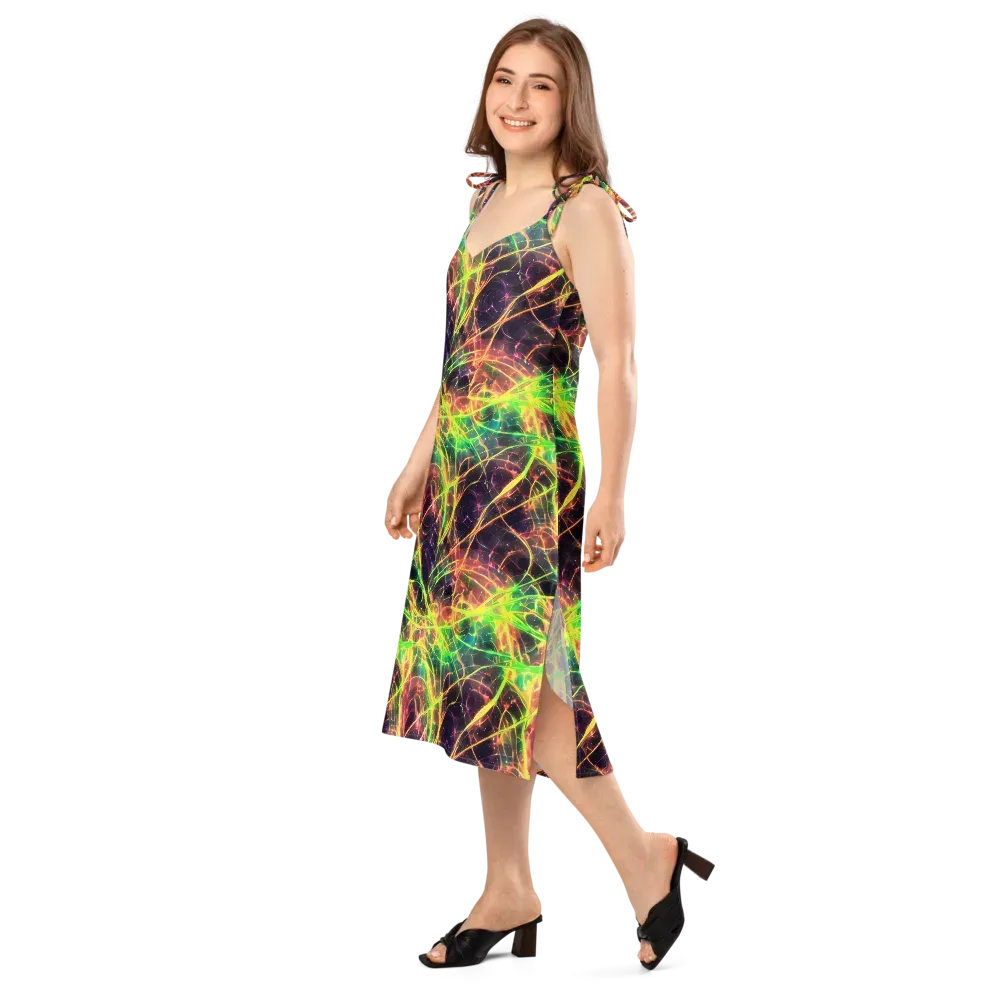 Inferno Veins on Slip Dress — Left Front