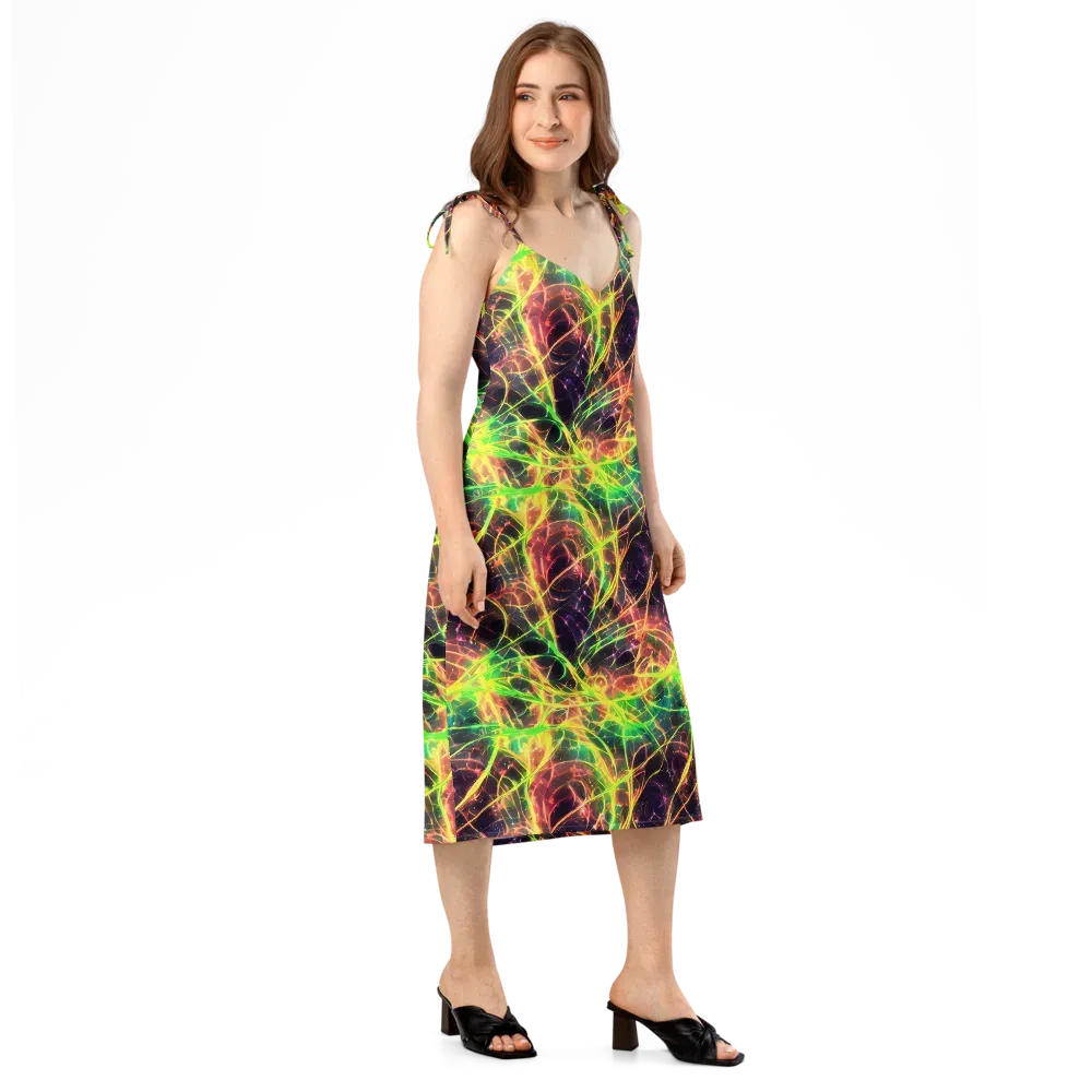 Inferno Veins on Slip Dress — Right Front