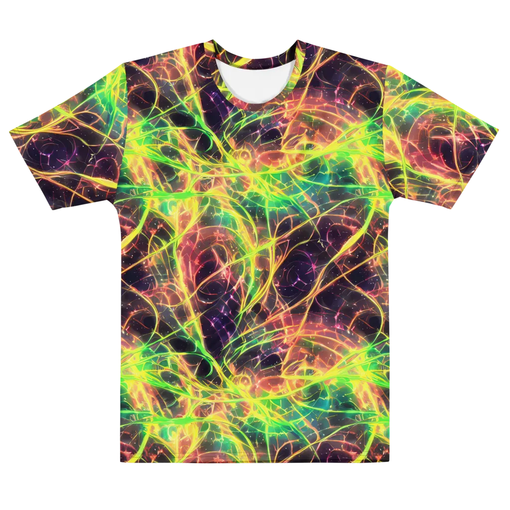 Inferno Veins on Men's Cotton Crew Neck T-Shirt — Front
