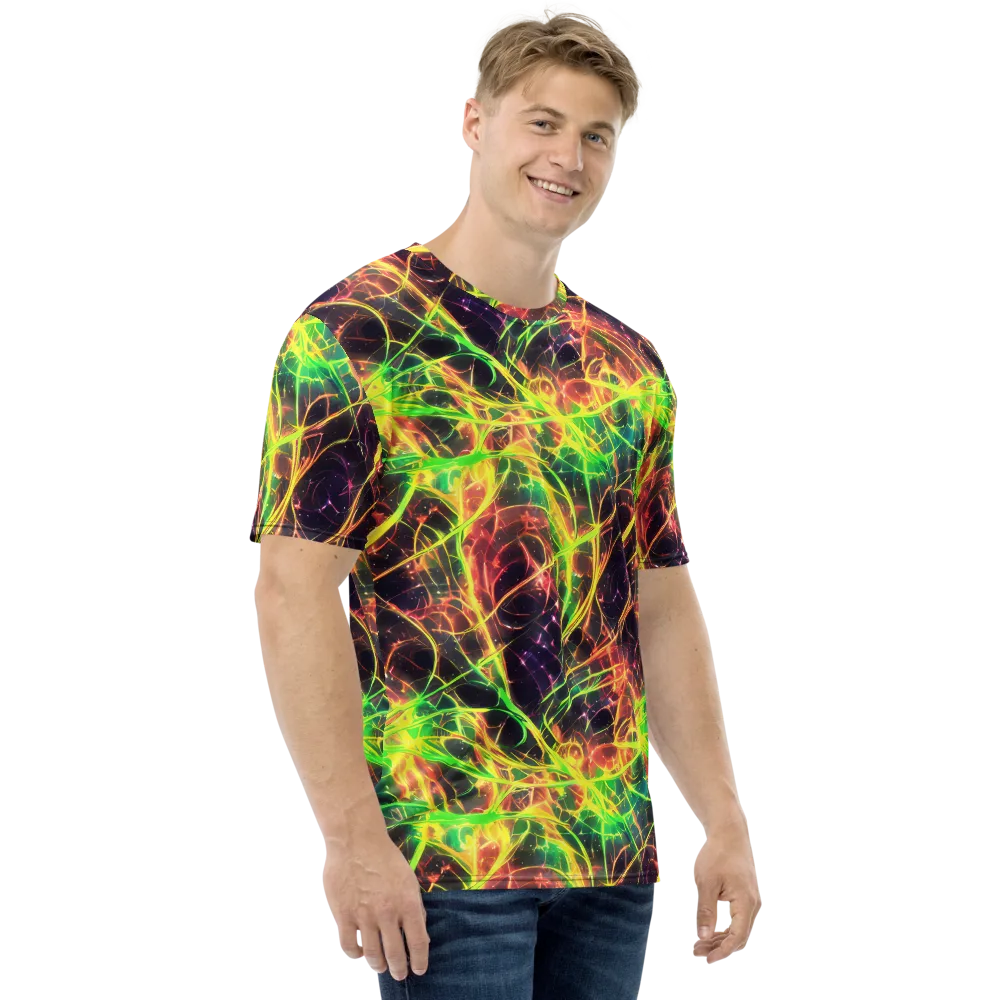Inferno Veins on Men's Crew Neck T-Shirt — Right