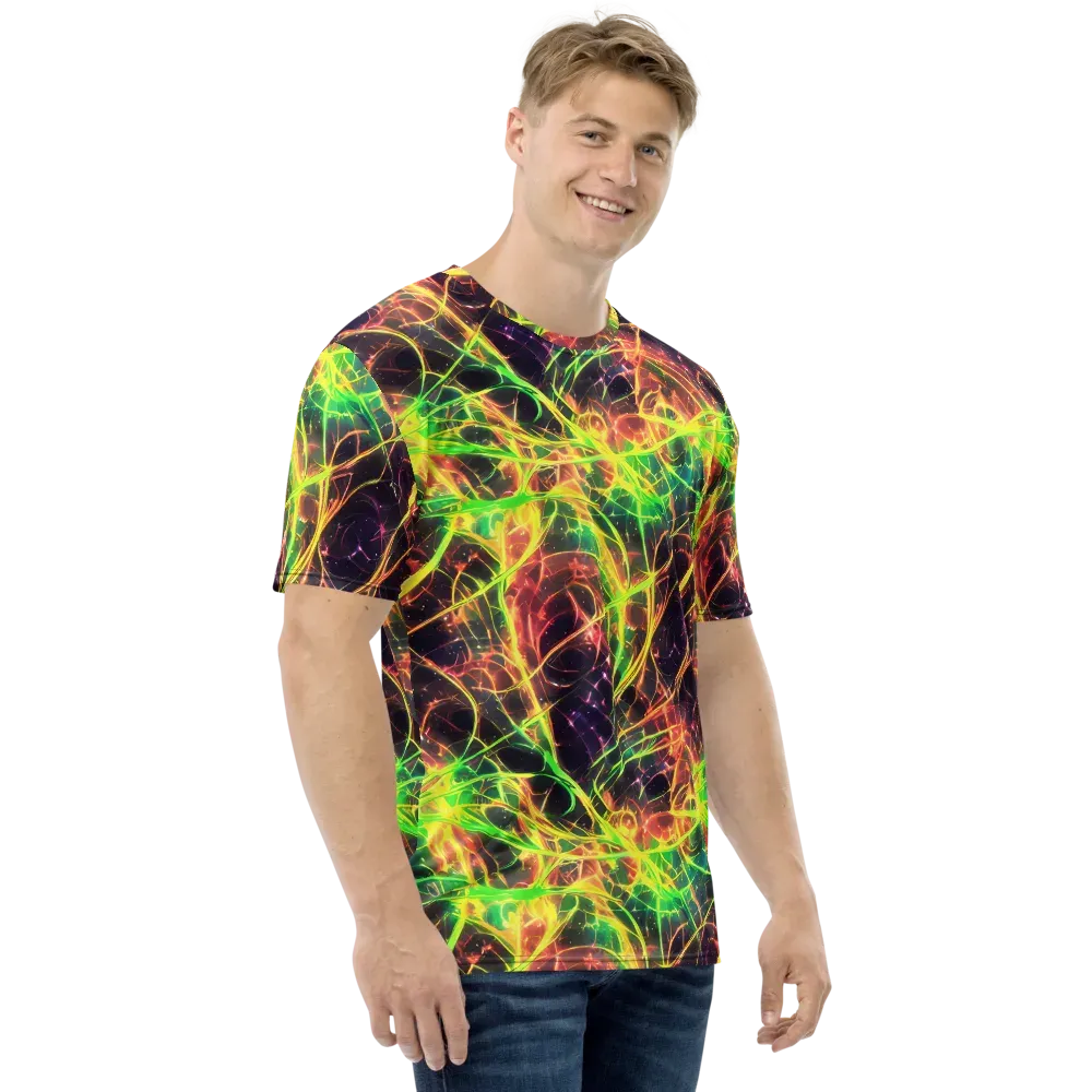 Inferno Veins on Men's Crew Neck T-Shirt — Right