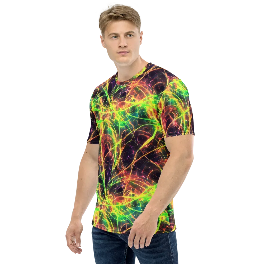 Inferno Veins on Men's Crew Neck T-Shirt — Left