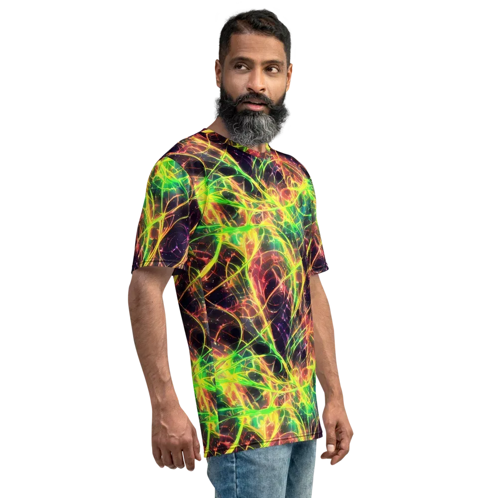 Inferno Veins on Men's Crew Neck T-Shirt — Right