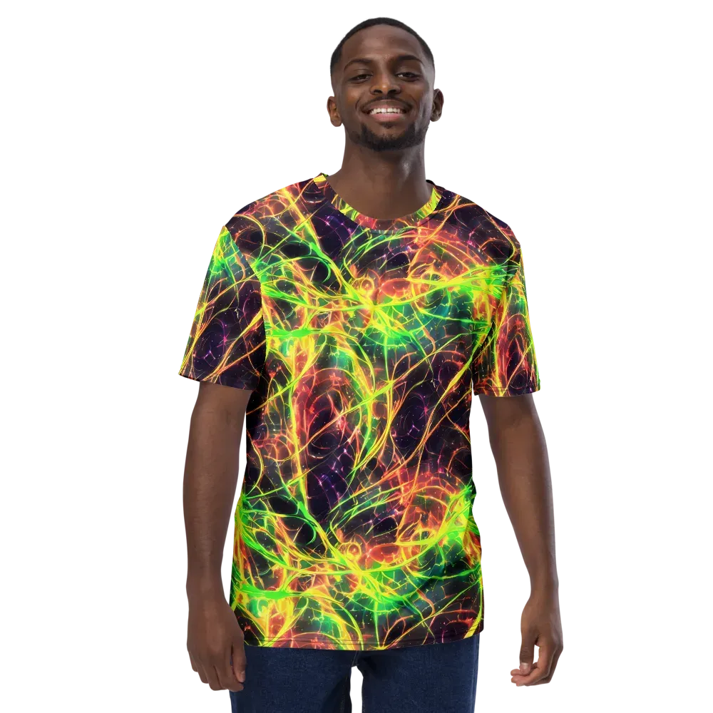 Inferno Veins on Men's Crew Neck T-Shirt — Front