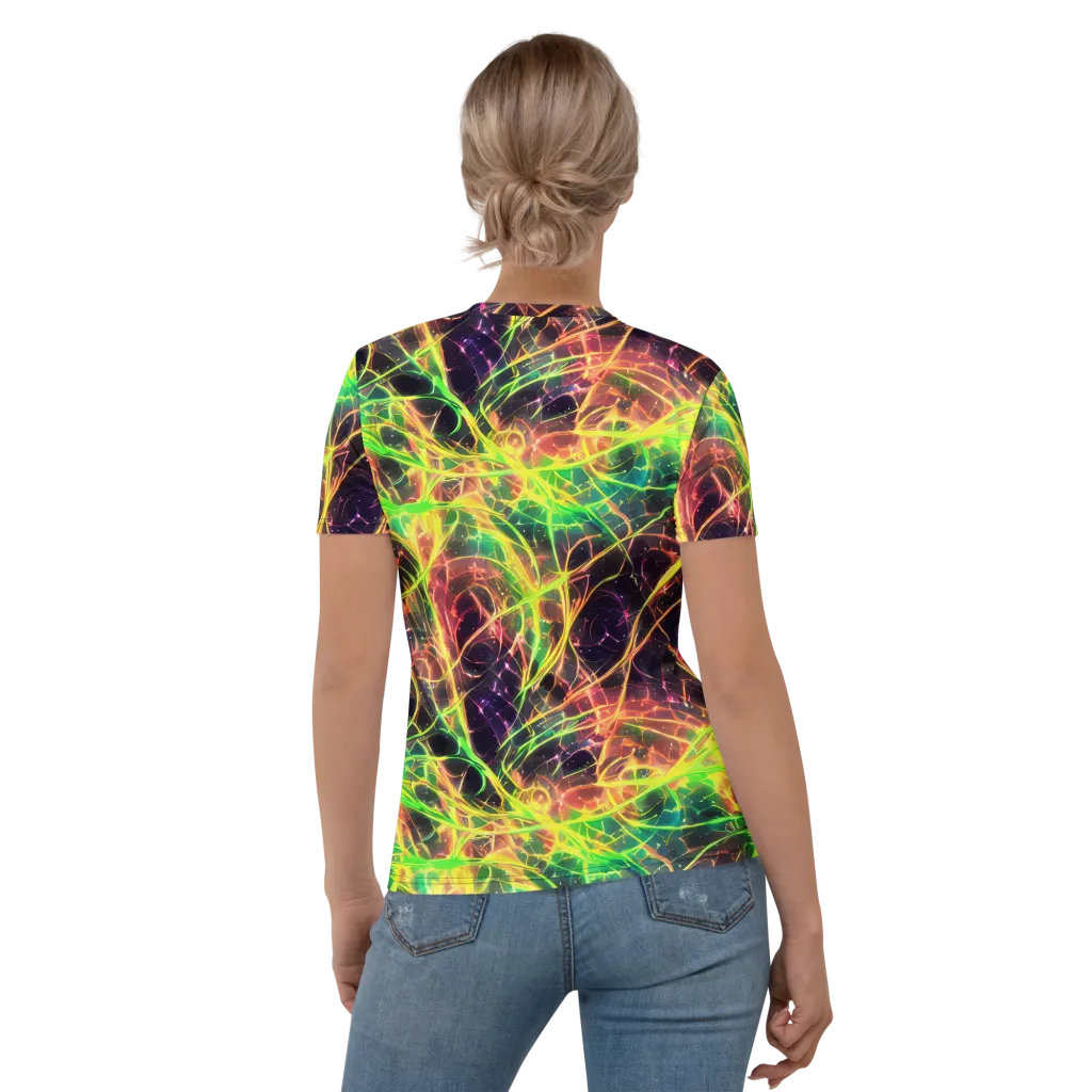 Inferno Veins on Women's Crew Neck T-Shirt — Back