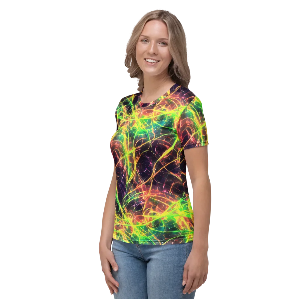 Inferno Veins on Women's Crew Neck T-Shirt — Left