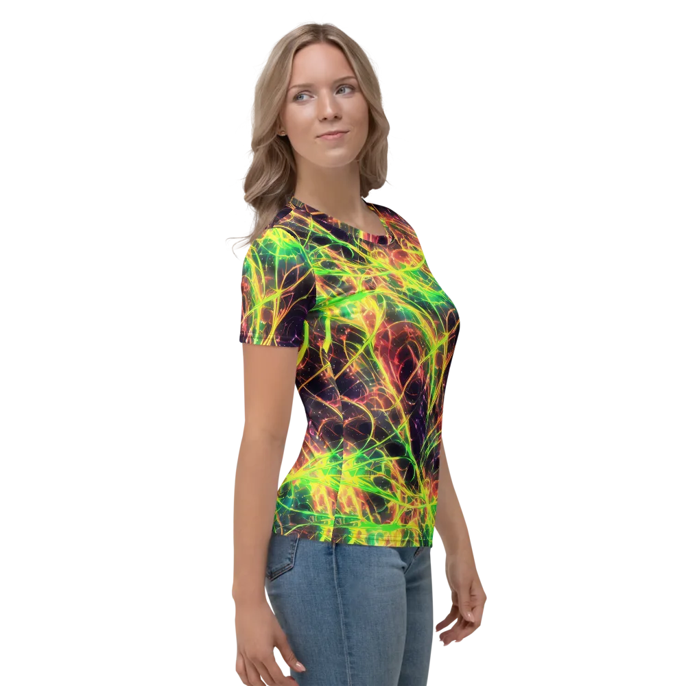 Inferno Veins on Women's Crew Neck T-Shirt — Right