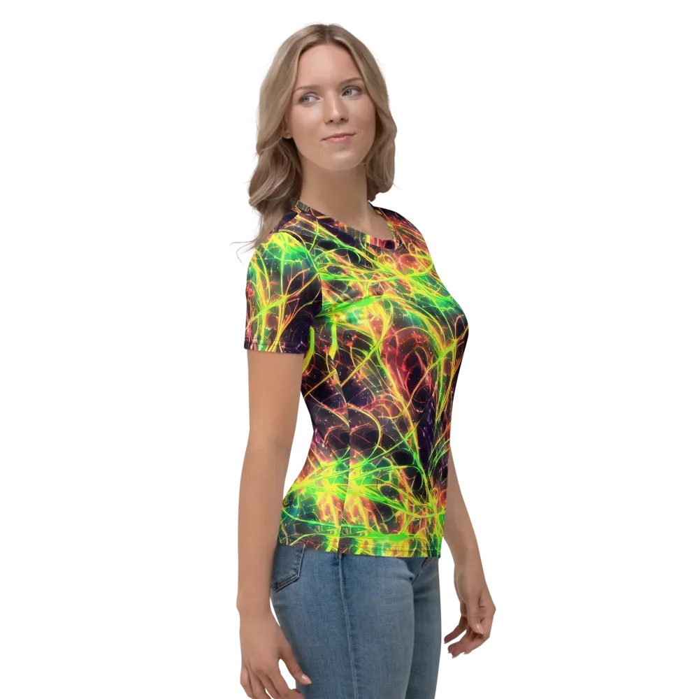 Inferno Veins on Women's Crew Neck T-Shirt — Right