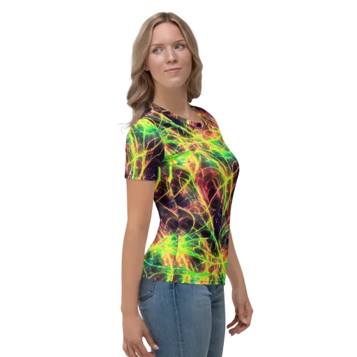 Inferno Veins on a Women's Crew Neck T-Shirt