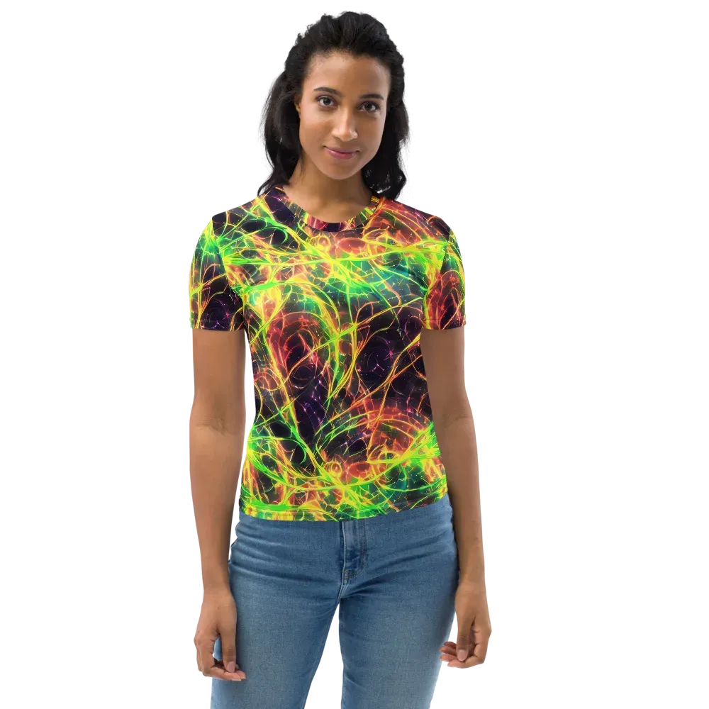 Inferno Veins on Women's Crew Neck T-Shirt — Front