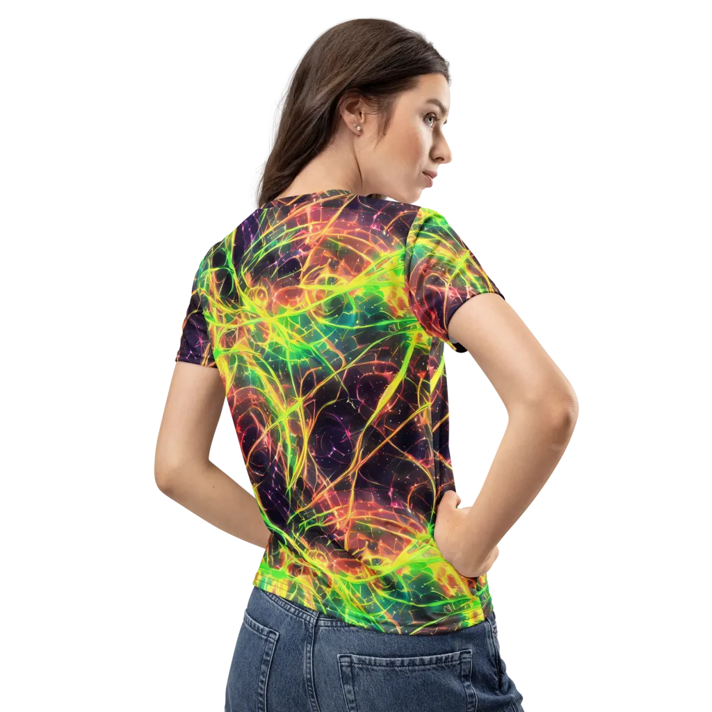 Inferno Veins on Women's Crew Neck T-Shirt — Back