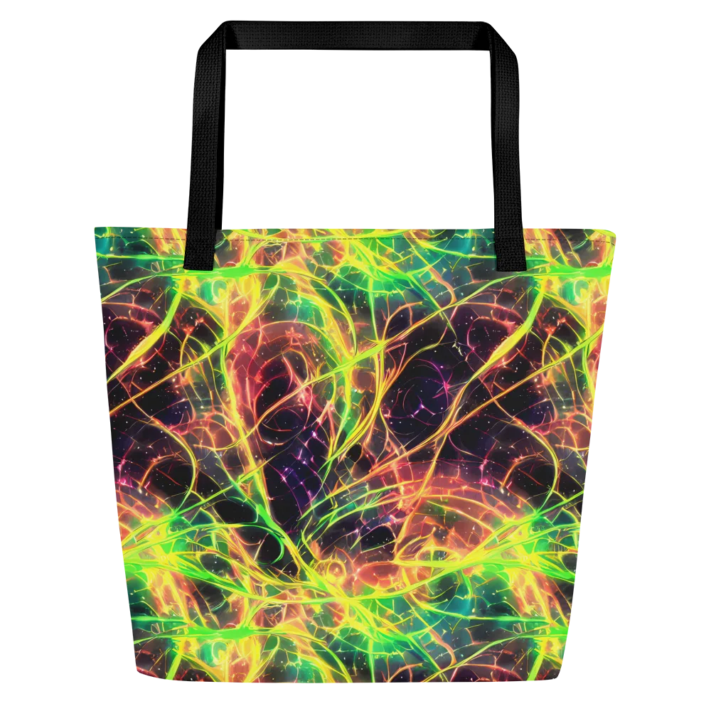 Inferno Veins on Large Tote Bag W/ Pocket — Front