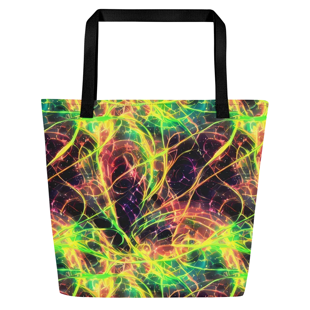 Inferno Veins on Large Tote Bag W/ Pocket — Front