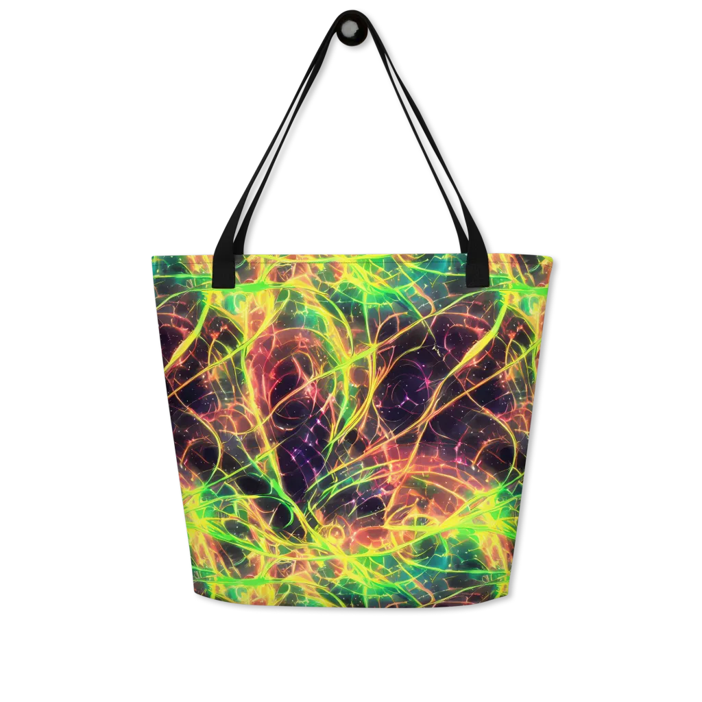 Inferno Veins on Large Tote Bag W/ Pocket — Front