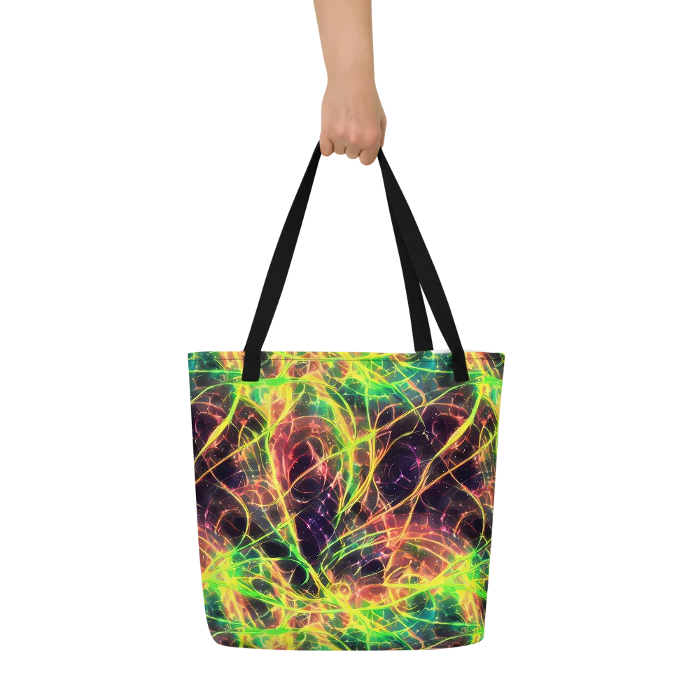 Inferno Veins on Large Tote Bag W/ Pocket — Front