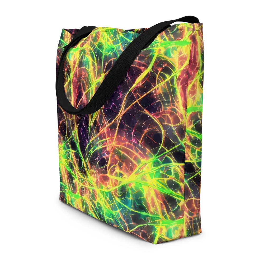 Inferno Veins on Large Tote Bag W/ Pocket — Front