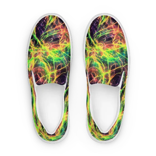 Inferno Veins on a Women's Slip-On Canvas Shoes