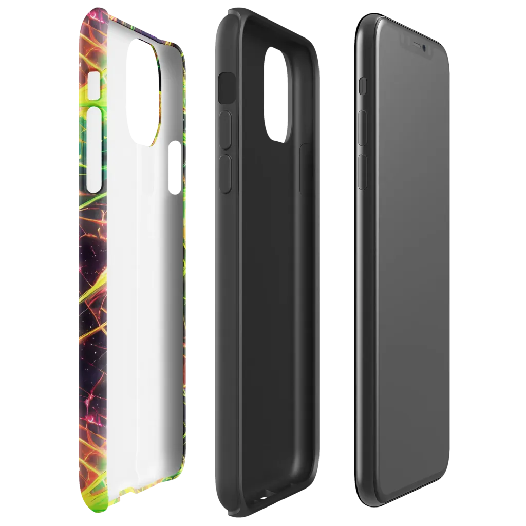 Inferno Veins on Tough Case for iPhone® — Right