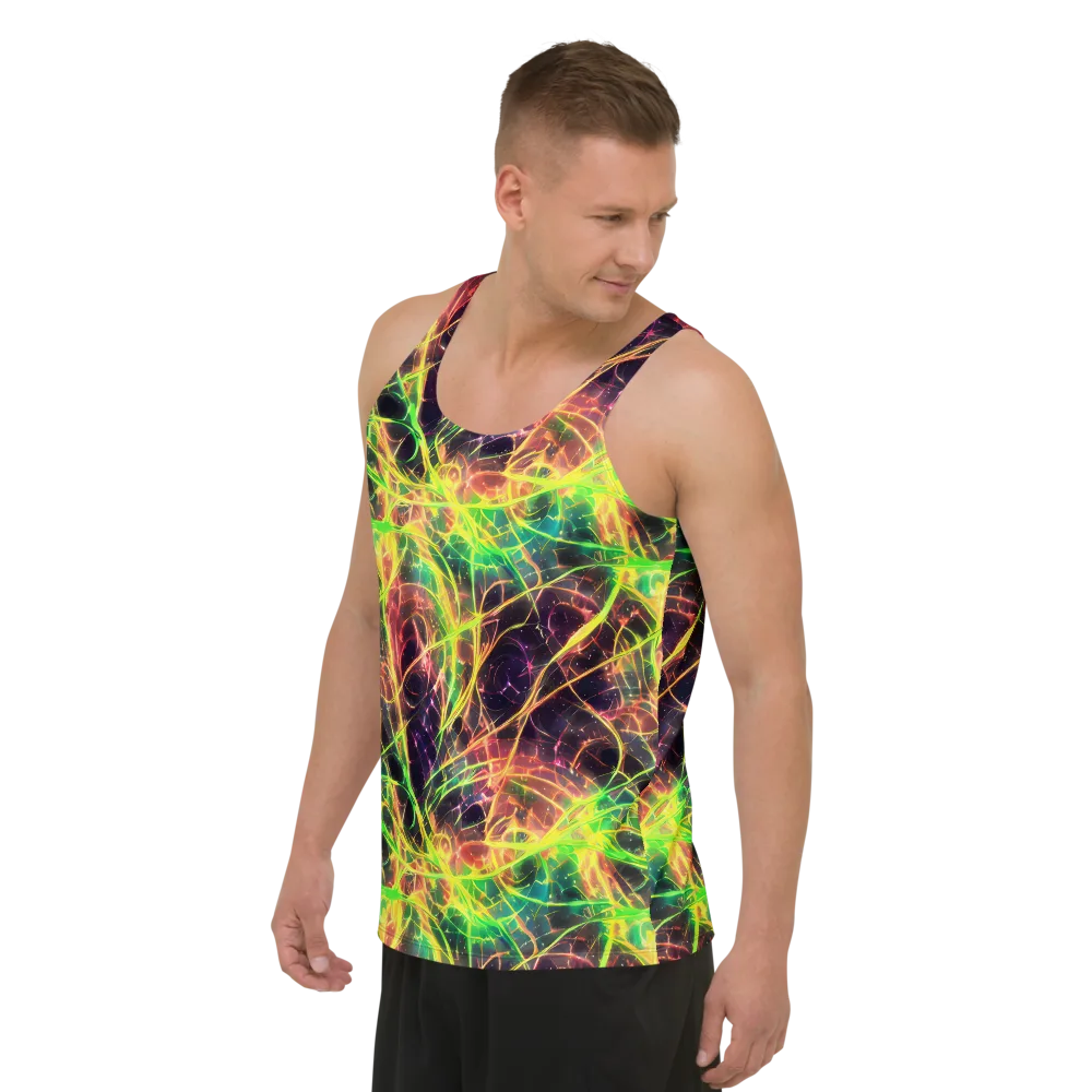 Inferno Veins on Men's Tank Top — Left Front