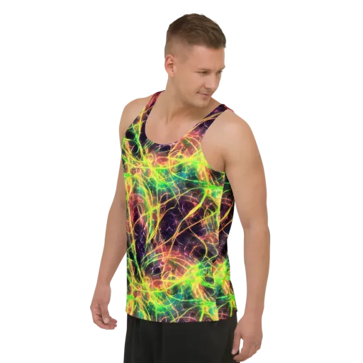 Inferno Veins on a Men's Tank Top