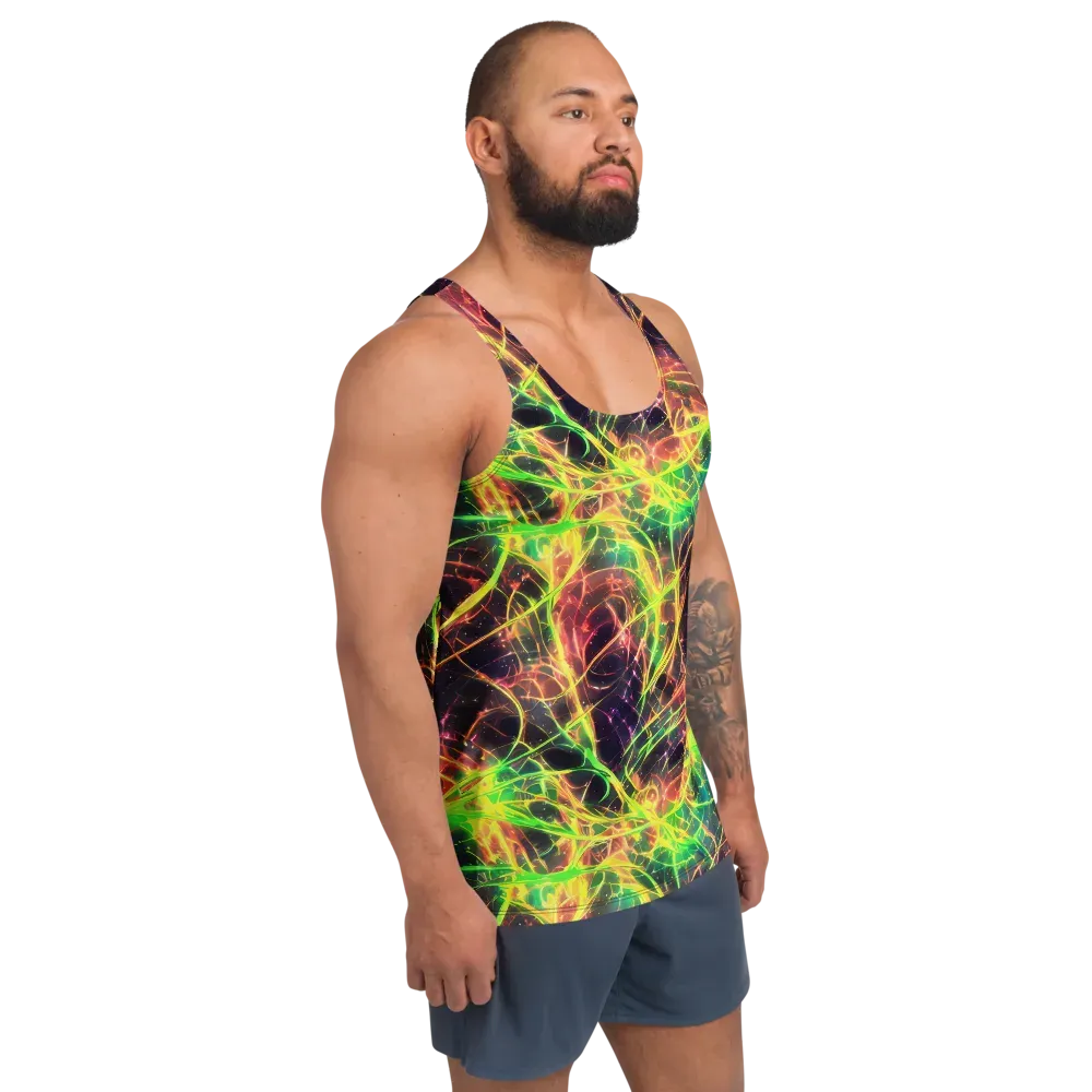 Inferno Veins on Men's Tank Top — Right Front