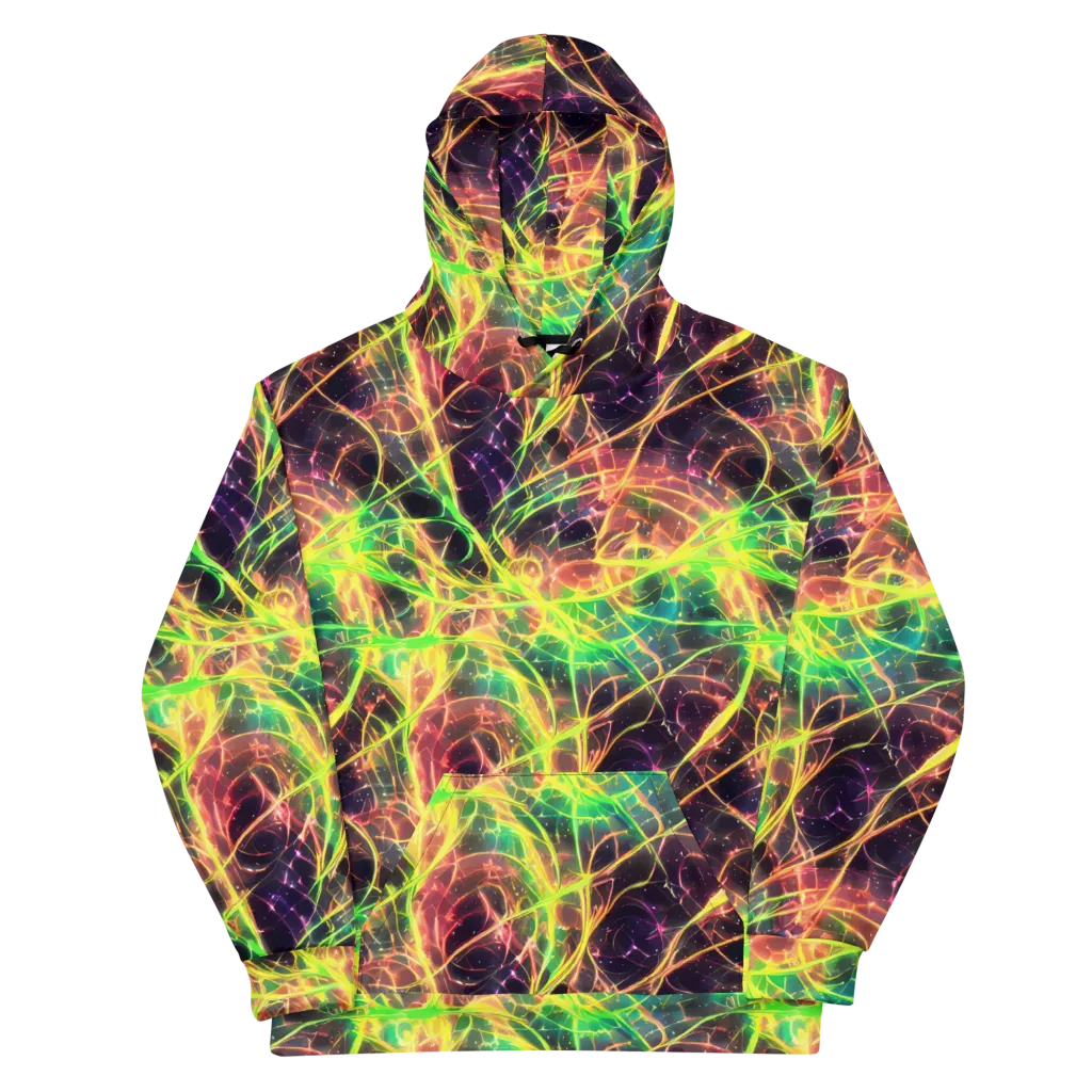 Inferno Veins on Cotton Hoodie — Front