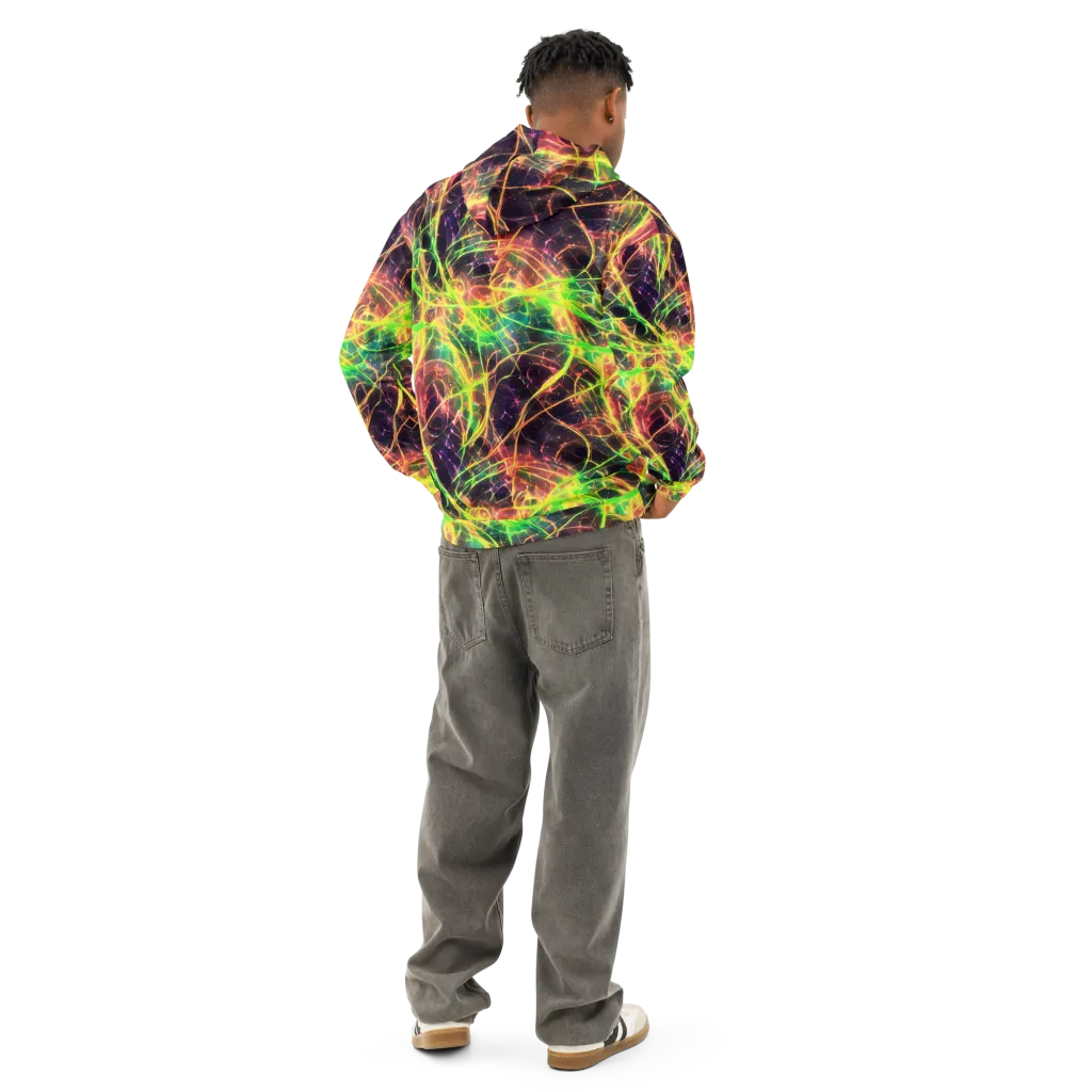 Inferno Veins on Cotton Hoodie — Back
