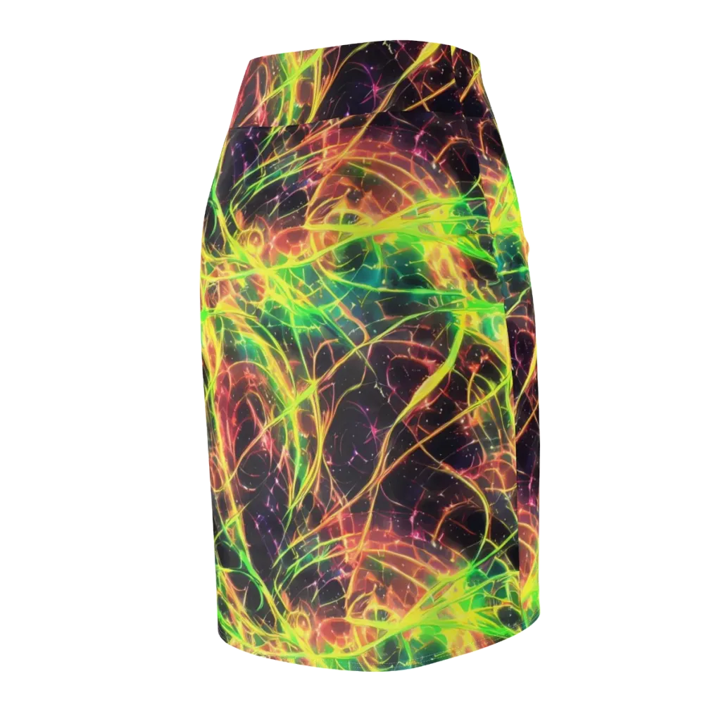 Inferno Veins on Pencil Skirt — Back Side